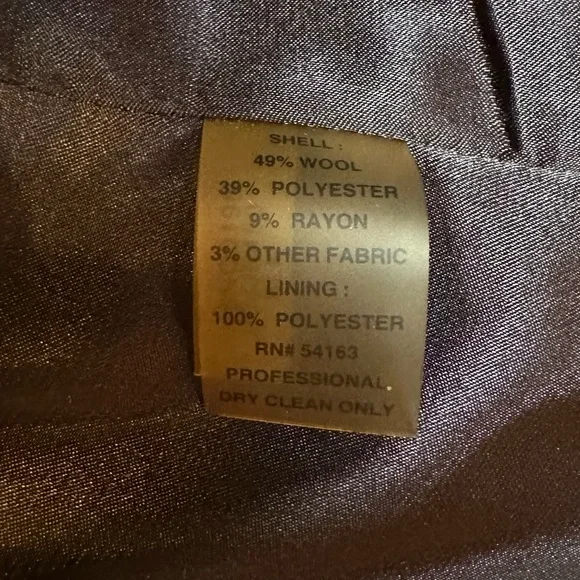 Calvin Klein black wool blend coat - size M - Picture 6 of 6